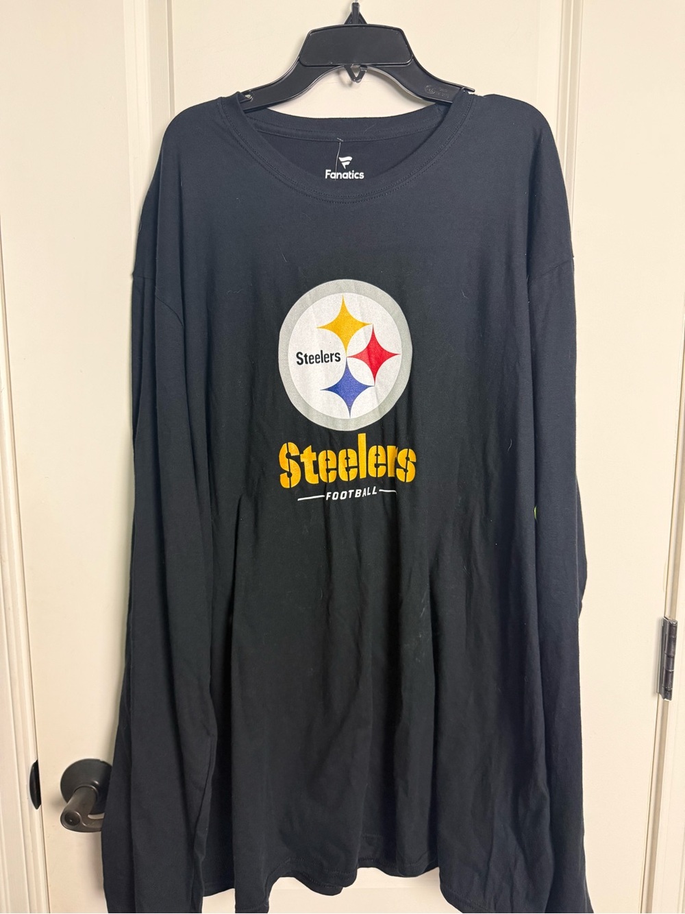 Fanatics Black Pittsburgh Steelers Long Sleeve Tee with Multicolor Logo